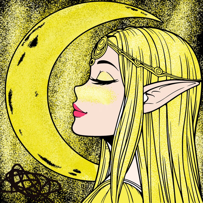 a realistic moon elf