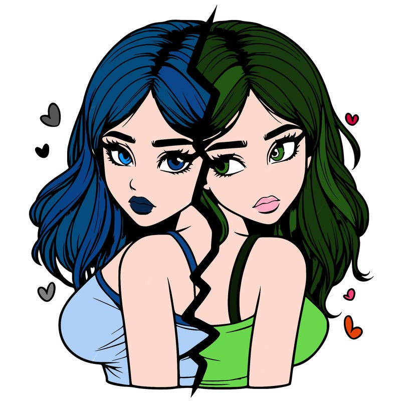 realistic girl split