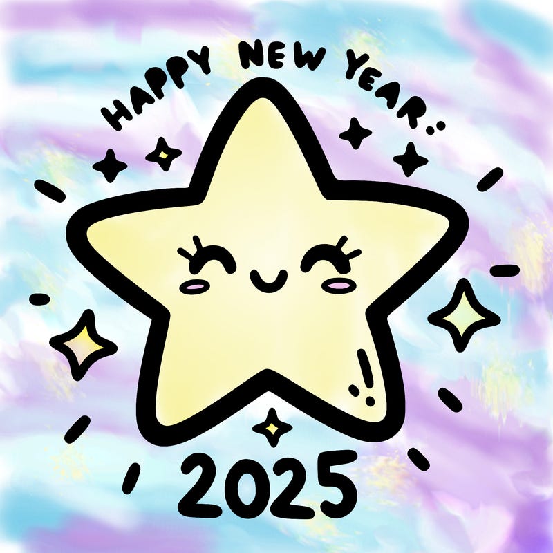 happy new year 2025 star wish