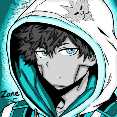 anime guy in hoodie