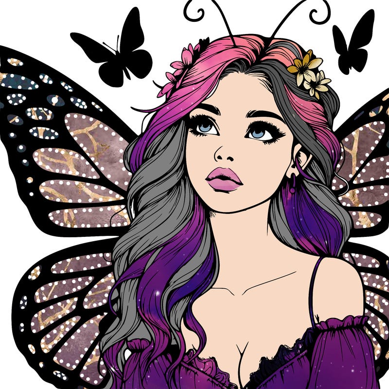 butterfly fairy realistic girl