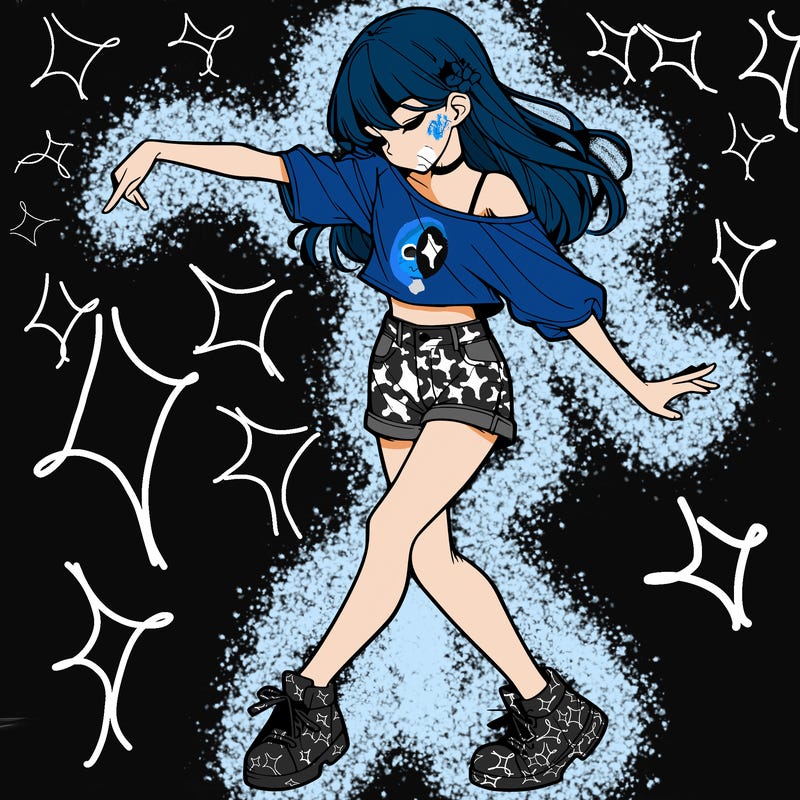 realistic girl danceing