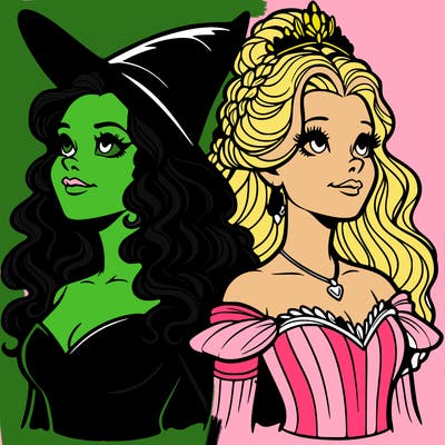 'elphaba and glinda (realistic)