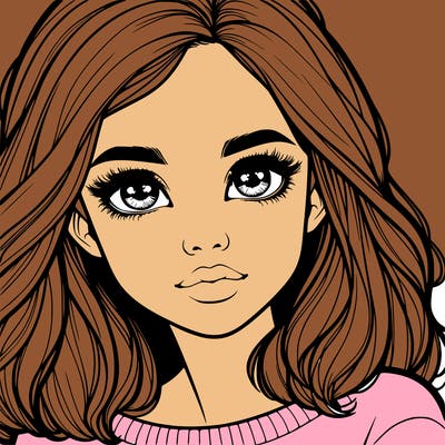 realistic girl whith cute eyes