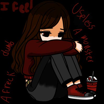 a girl  after a breakup