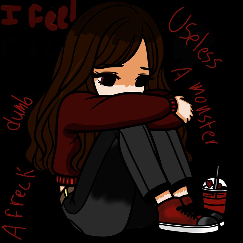 a girl  after a breakup