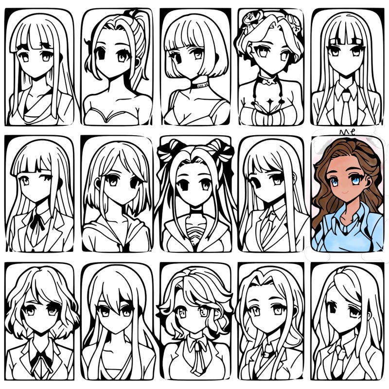 girls that look diffrent anime