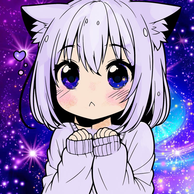 shy anime catgirl