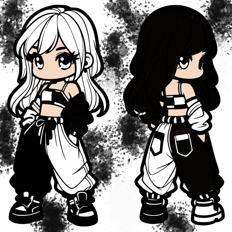 girl in crop top and baggy pants