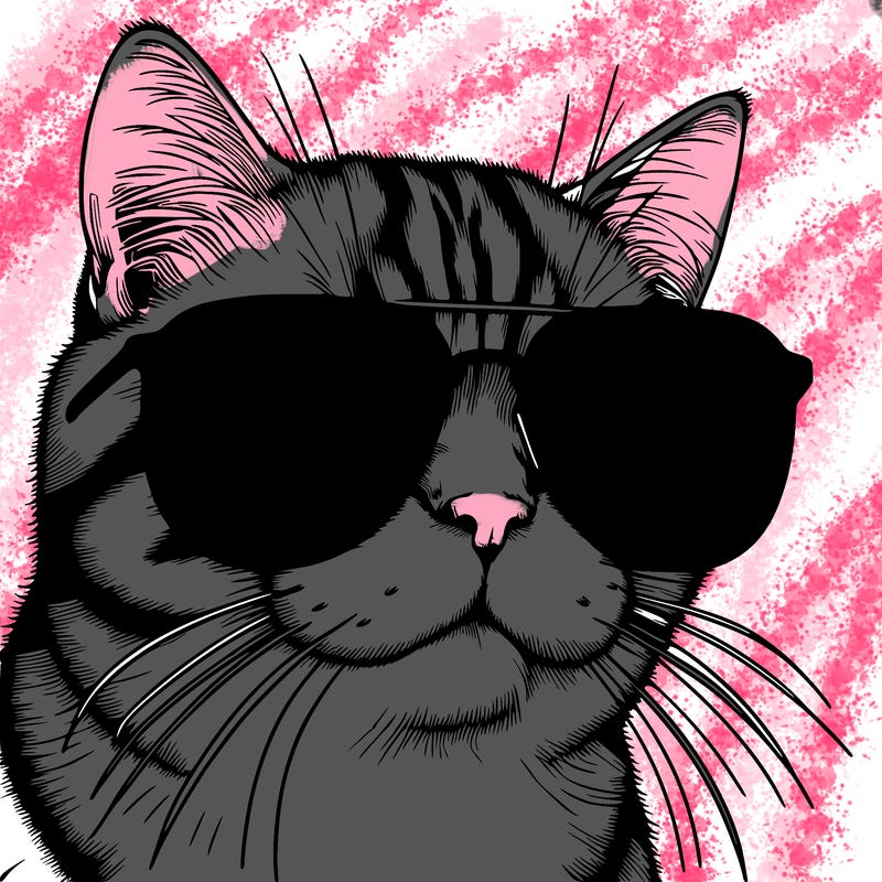 a cat with sun glasses realistic