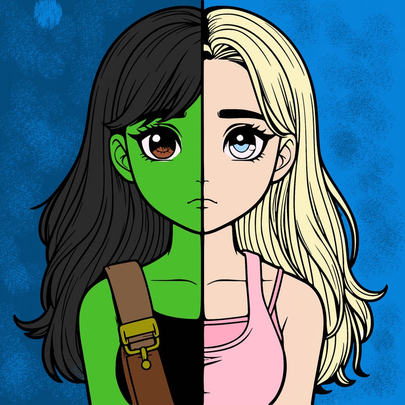 realistic girl split