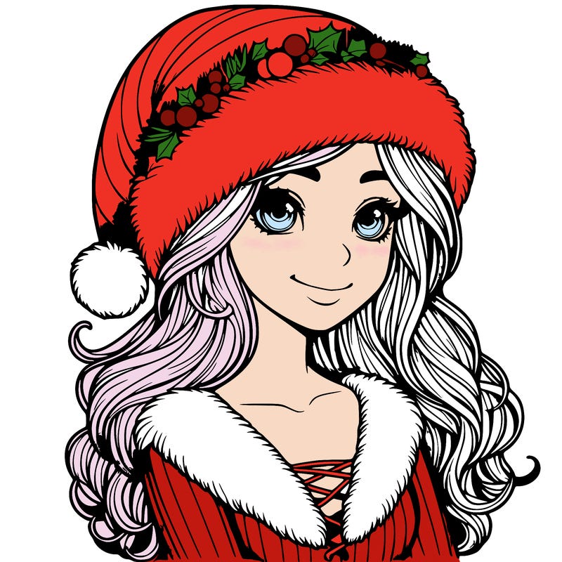 realistic christmas  girl