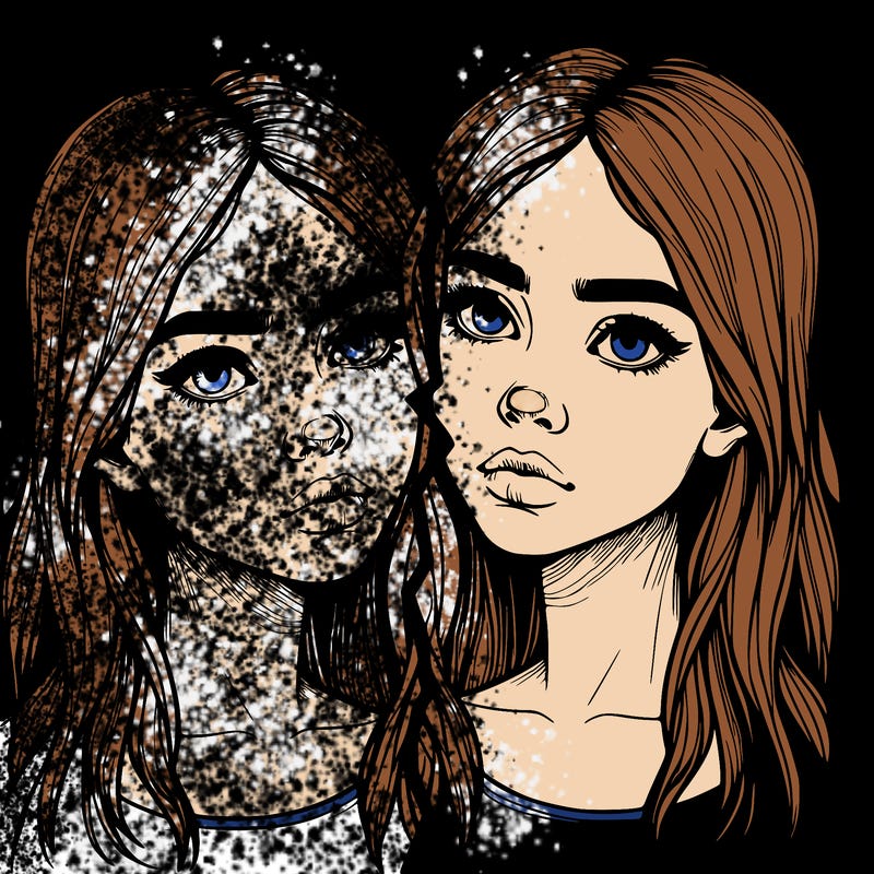 realistic girl split