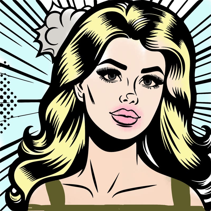 pop art style woman
