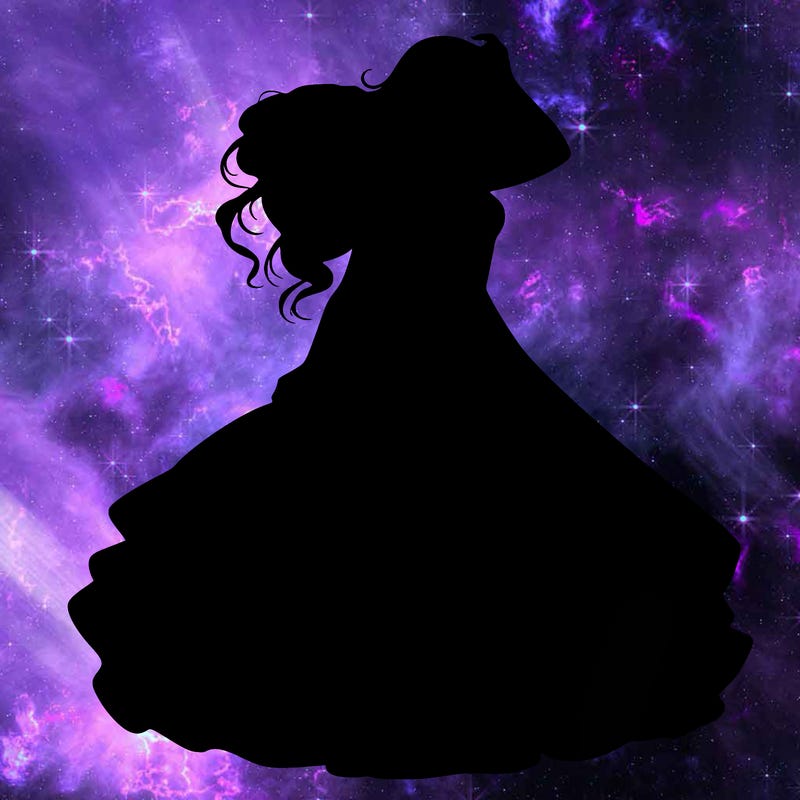 realistic woman with dress flowing in the wind