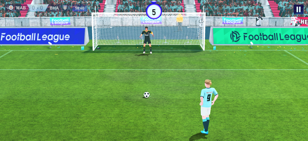 Football League™ 2025 - A player preparing to take a penalty kick in Football League 2025 gameplay
