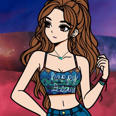 girl in crop top