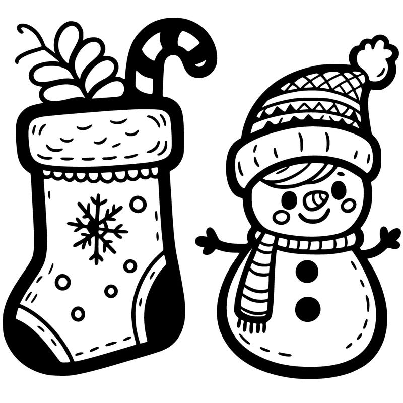 a christmas stocking and santa