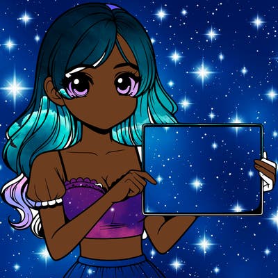 realistic pretty girl holding blank sign