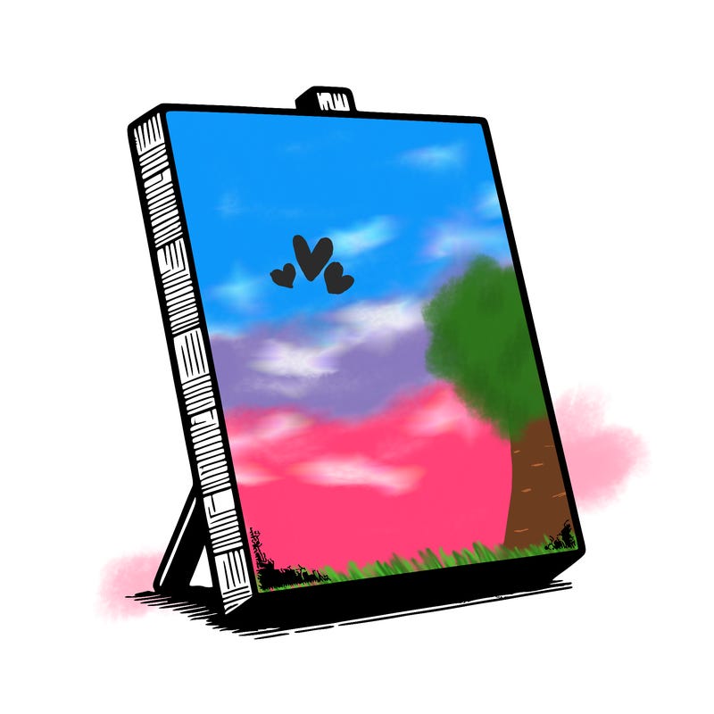 blank canvas realistic