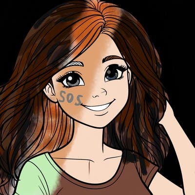 realistic girl with a smile