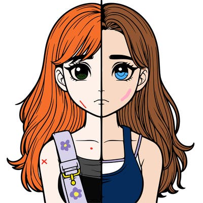 realistic girl split