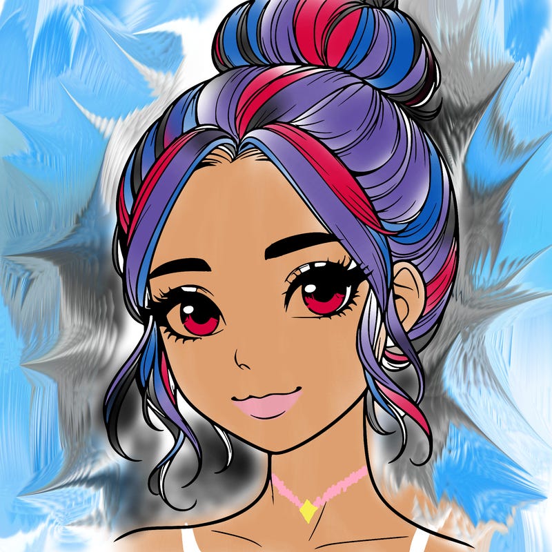 realistic pretty girl with hair in bun