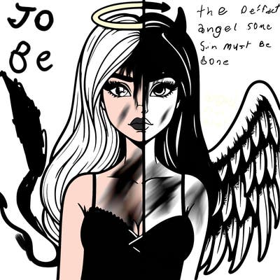 devil vs angel realistic girl