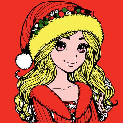 realistic christmas  girl