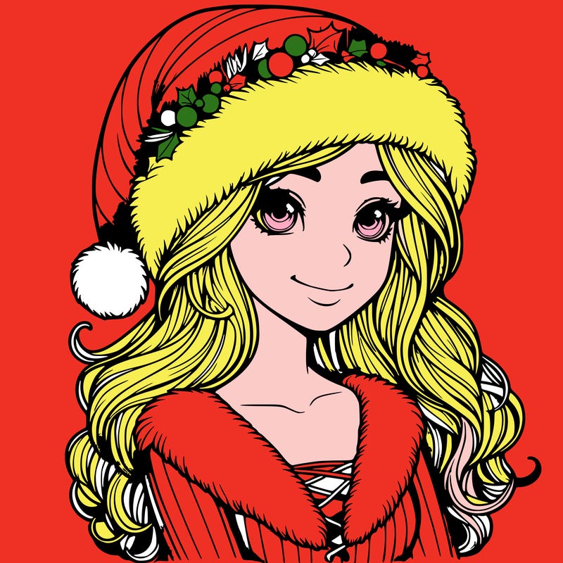 realistic christmas  girl
