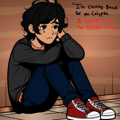 teenage realistic boy with long ish hair sitting in the corner teary eyed