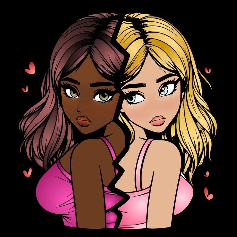 realistic girl split