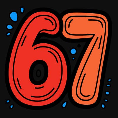 the number 67
