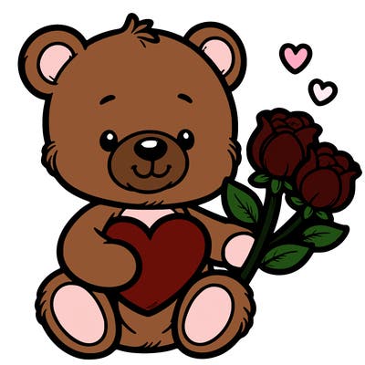 teddy bear a holding heart