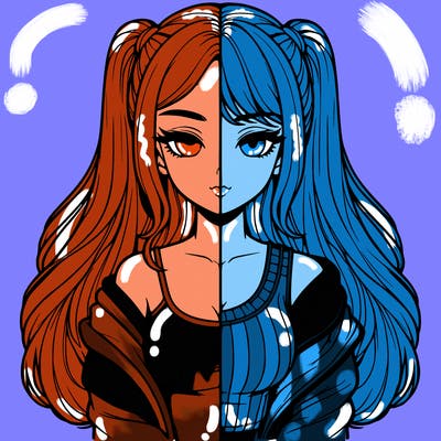 realistic girl split