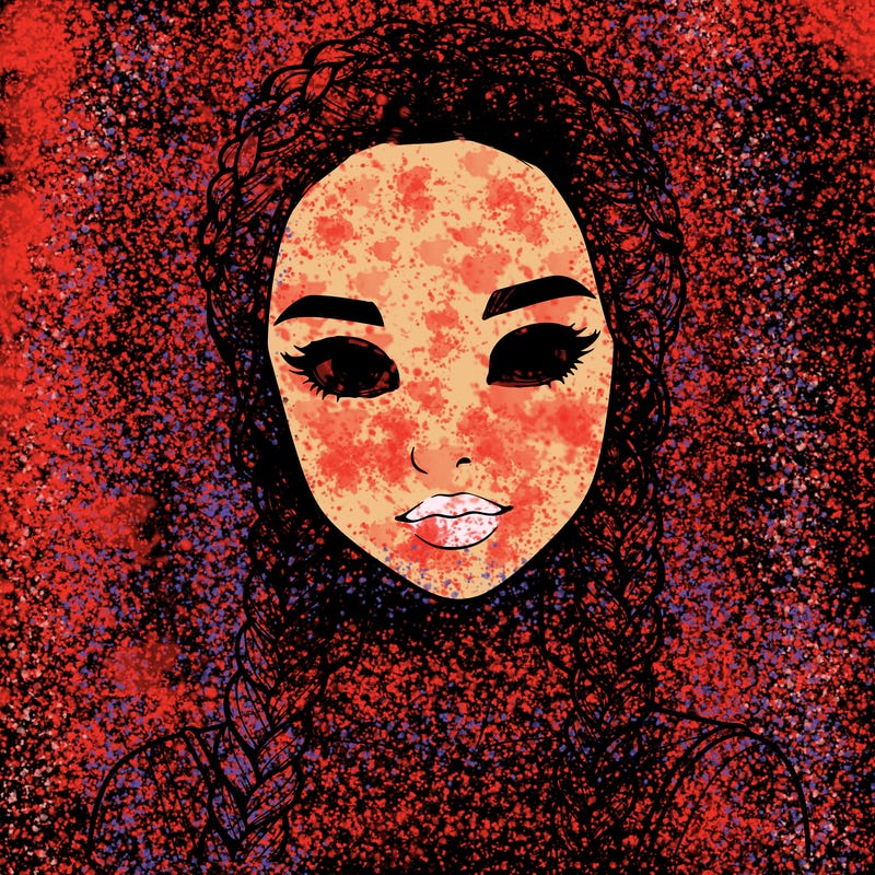 realistic girl with braids