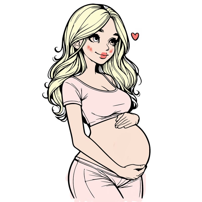 realistic pregnant girl