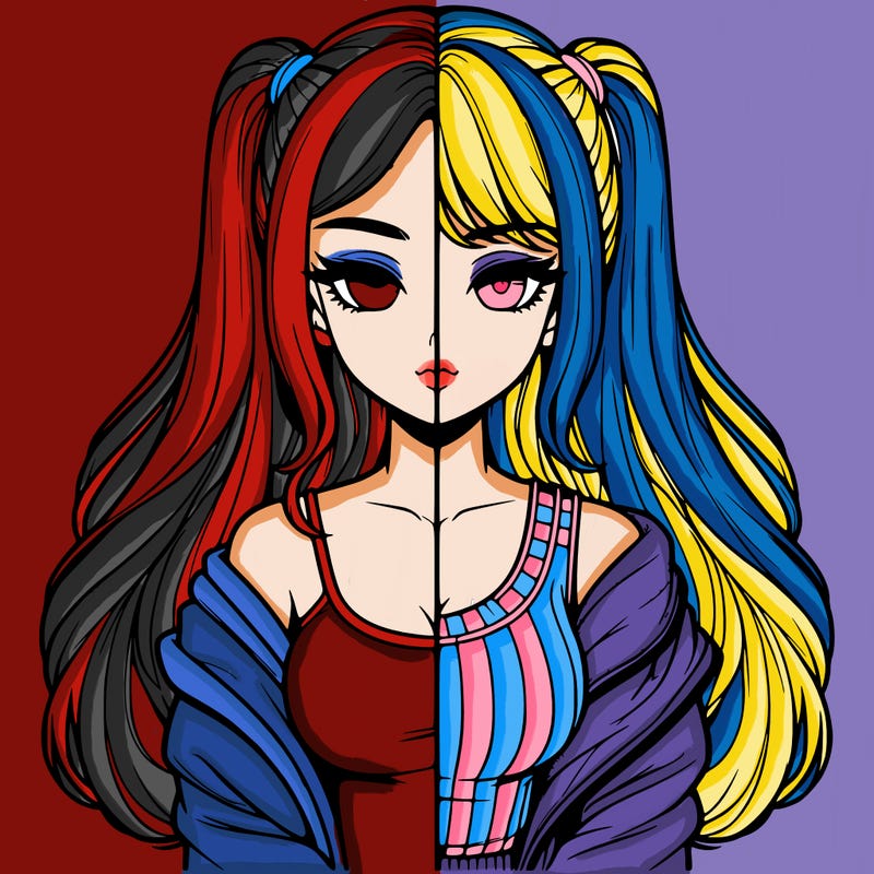 realistic girl split