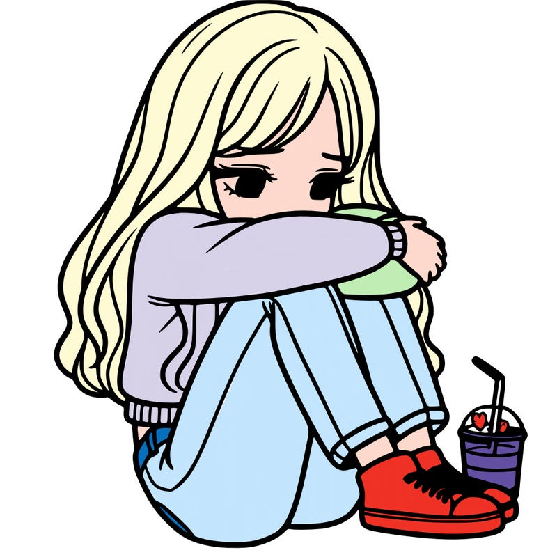 a girl  after a breakup