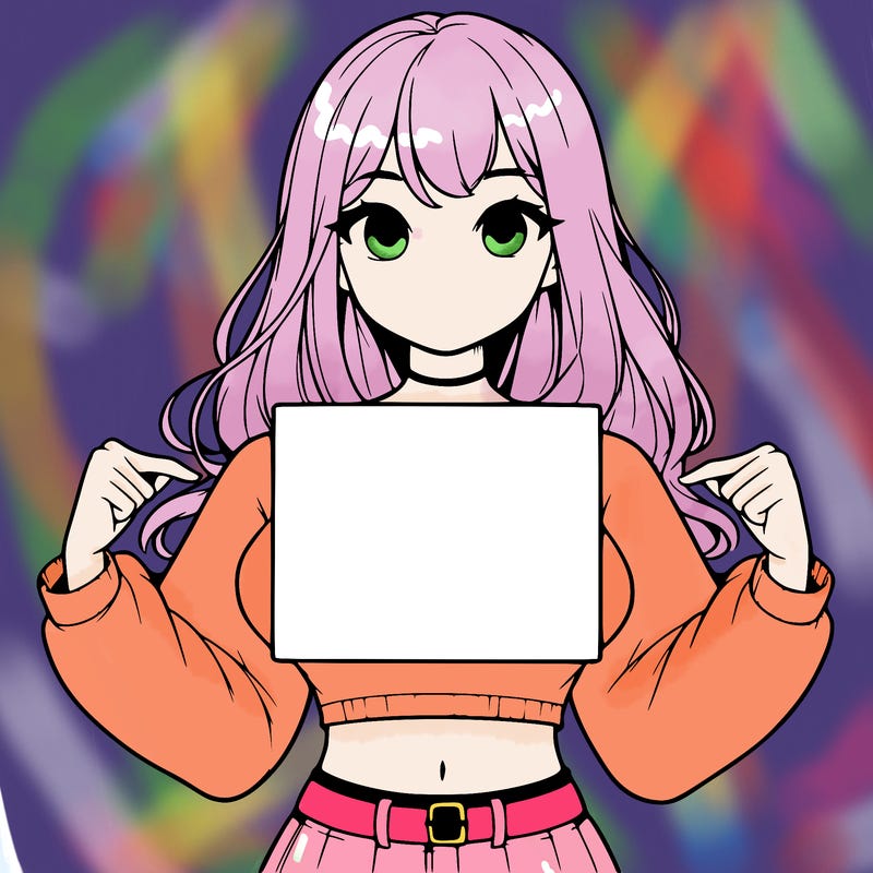 girl holding a blank sign in a long sleeve crop top