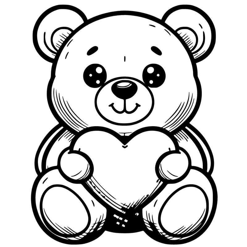 stuffed animal holding a heart