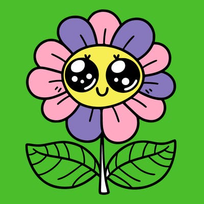 flower with eyes