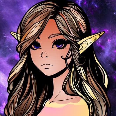 elf girl realistic dark fantasy