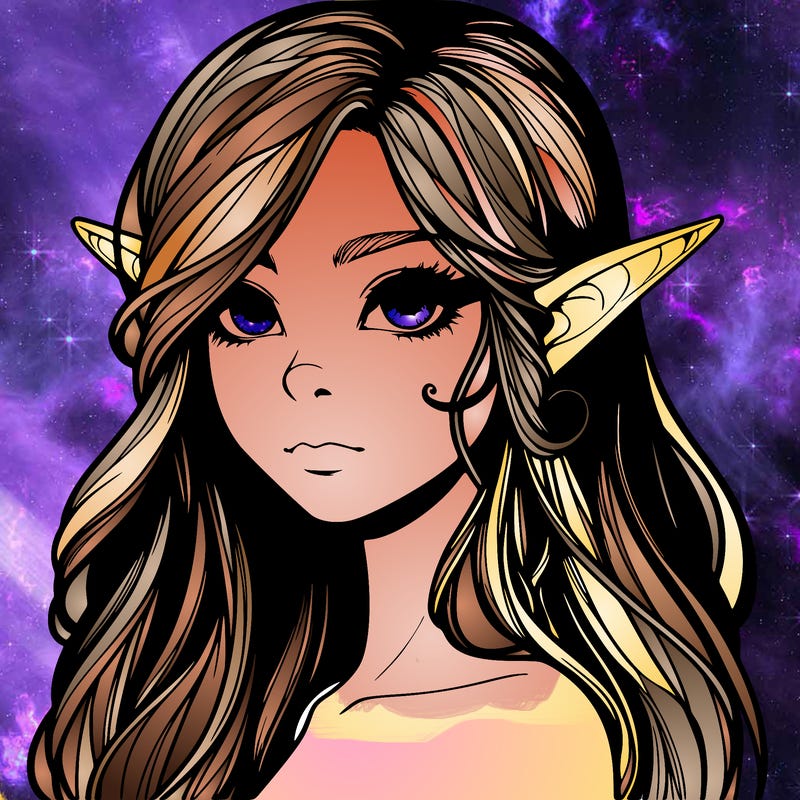 elf girl realistic dark fantasy