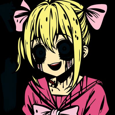 anime horror really scary girl