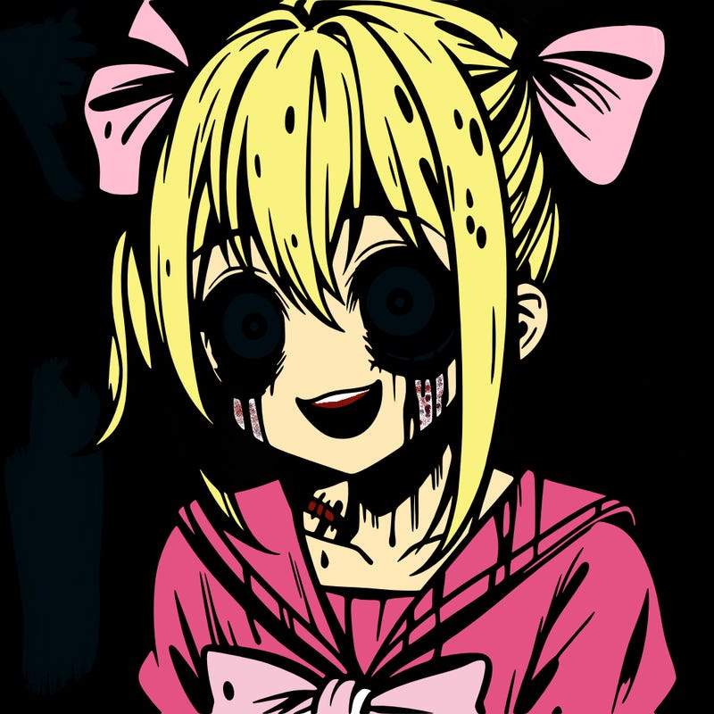 anime horror really scary girl