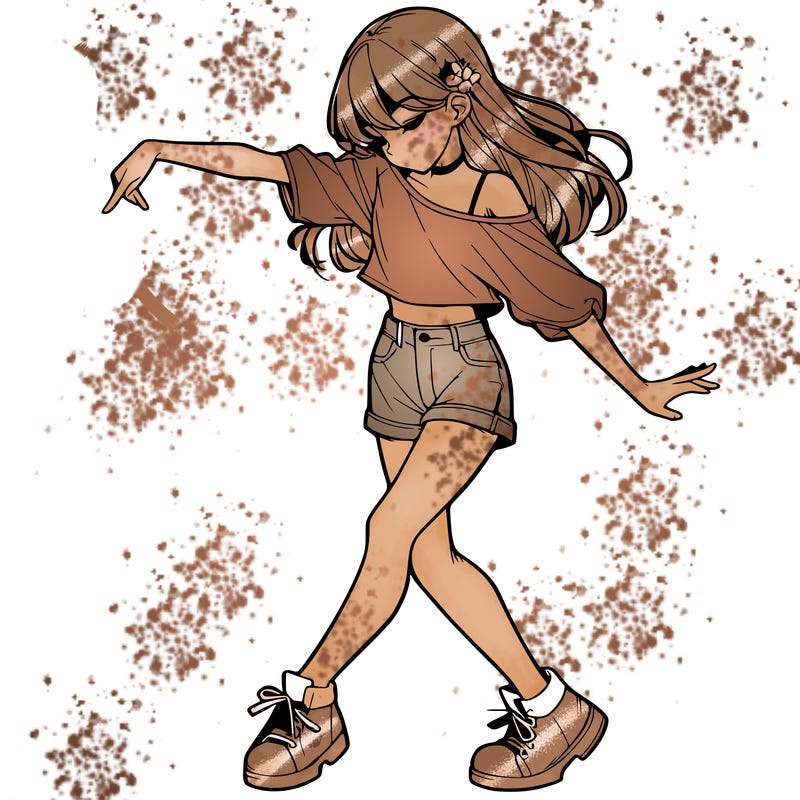 realistic girl danceing