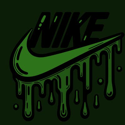 dripping nike logo