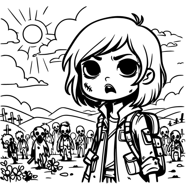 a girl in an zombie apocalypse
