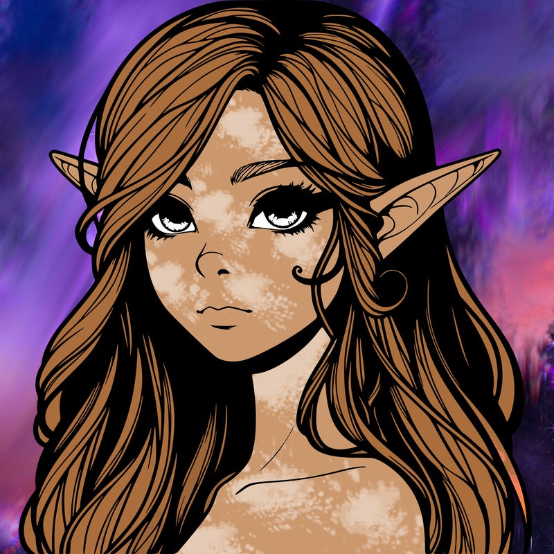 elf girl realistic dark fantasy